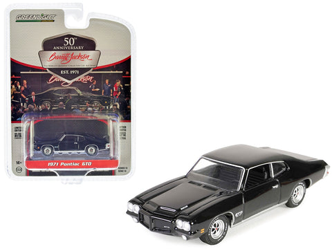 1971 Pontiac GTO Starlight Black (Lot #1030.1) Barrett Jackson "Scottsdale Edition" Series 13 1/64 Diecast Model Car by Greenlight