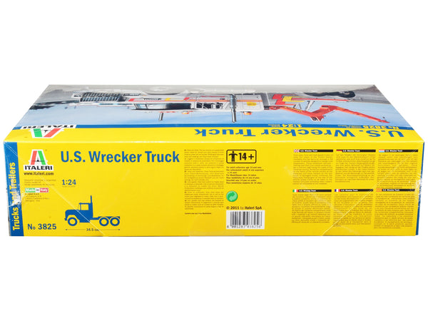 Skill 4 Model Kit U.S. Wrecker Tow Truck 1/24 Scale Model by Italeri