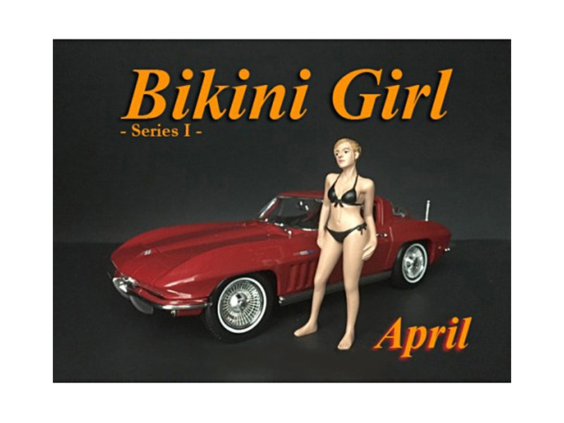 April Bikini Calendar Girl Figure for 1/24 Scale Models by American Diorama