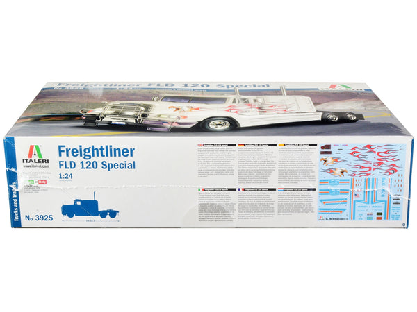 Skill 5 Model Kit Freightliner FLD 120 Special Truck Tractor 1/24 Scale Model by Italeri
