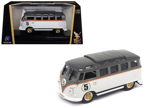 1962 Volkswagen Microbus #5 Van Bus White 1/43 Diecast Model by Road Signature