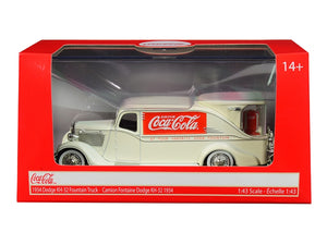 1934 Dodge KH-32 Streamline Fountain Truck "Coca-Cola" Cream 1/43 Diecast Model Car by Motorcity Classics