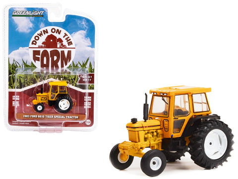 1983 Ford 6610 Tiger Special Tractor Yellow "Down on the Farm" Series 7 1/64 Diecast Model by Greenlight