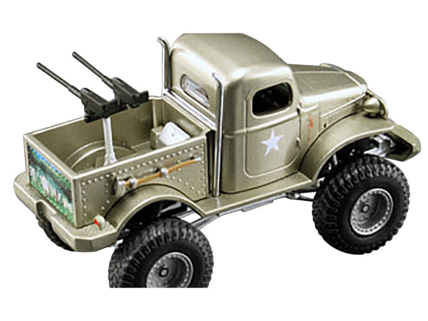 Stacey David's 1941 Military 1/2 Ton 4x4 Pick Up Truck "Sargeant Rock" Light Green Metallic 1/64 Diecast Model Car by Greenlight for ACME