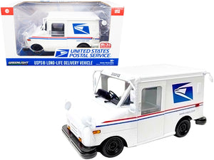 "USPS" LLV Long Life Postal Delivery Vehicle White with Stripes "United States Postal Service" 1/24 Diecast Model by Greenlight