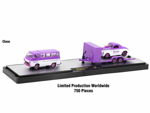 Auto Haulers "Soda" Set of 3 pieces Release 28 Limited Edition to 9250 pieces Worldwide 1/64 Diecast Models by M2 Machines