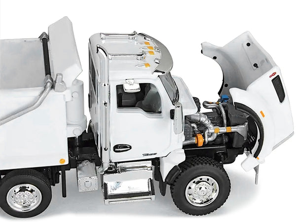 Kenworth T880 Quad-Axle Dump Truck and Rogue Transfer Tandem-Axle Dump Trailer Viper White 1/64 Diecast Model by DCP/First Gear