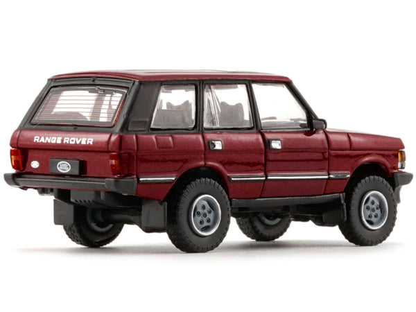 Land Rover Range Rover Classic LSE RHD (Right Hand Drive) Red with Sunroof with Extra Wheels 1/64 Diecast Model Car by BM Creations