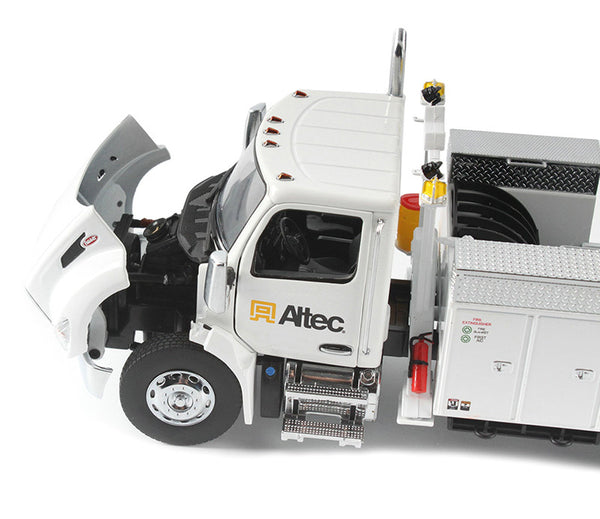 Peterbilt 536 Truck with Altec AA55 Aerial Service Body White "Transport Series" 1/32 Diecast Model by Diecast Masters