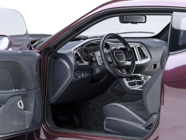 2022 Dodge Challenger R/T Scat Pack Widebody Hellraisin Purple Metallic 1/18 Model Car by Autoart