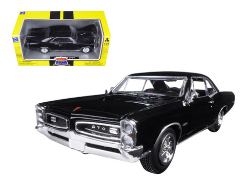 1966 Pontiac GTO Black "Muscle Car Collection" 1/25 Diecast Model Car by New Ray