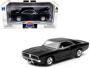 1969 Dodge Charger R/T Black "Muscle Car Collection" 1/25 Diecast Model Car by New Ray