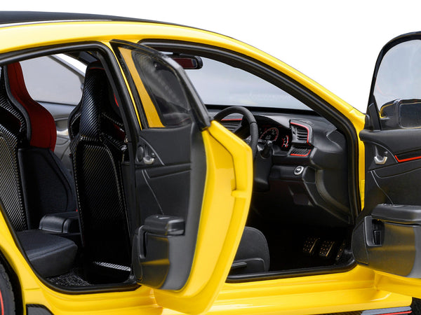 2021 Honda Civic Type R (FK8) RHD (Right Hand Drive) Sunlight Yellow Limited Edition 1/18 Model Car by Autoart