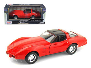 1979 Chevrolet Corvette Red 1/24 Diecast Model Car by Motormax