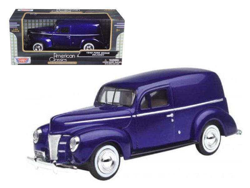 1940 Ford Sedan Delivery Purple Metallic 1/24 Diecast Model Car by Motormax