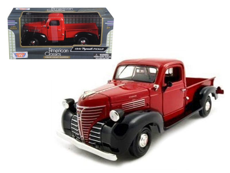 1941 Plymouth Pickup Red 1/24 Diecast Model Car by Motormax