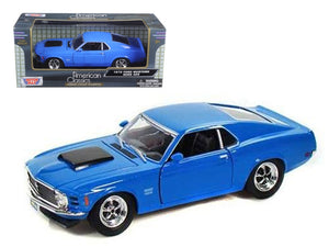 1970 Ford Mustang Boss 429 Blue 1/24 Diecast Model Car by Motormax