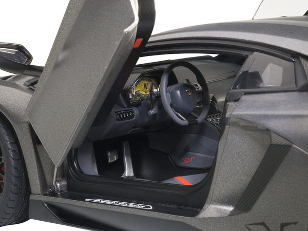 Lamborghini Aventador LP750-4 SV Grigio Titans/ Matt Grey 1/18 Model Car by Autoart