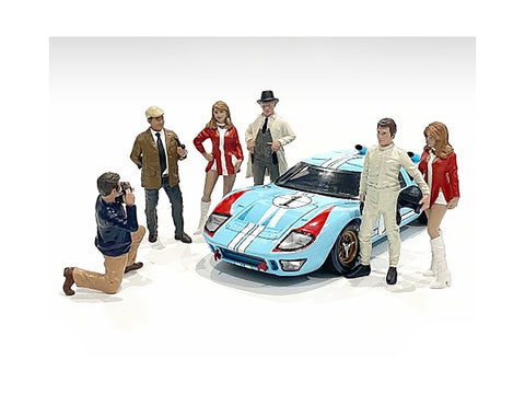 "Race Day 2" 6 piece Figurine Set for 1/18 Scale Models by American Diorama
