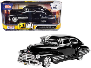 1948 Chevrolet Aerosedan Fleetside Lowrider Black "Get Low" Series 1/24 Diecast Model Car by Motormax
