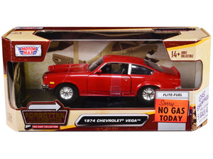 1974 Chevrolet Vega Red "Forgotten Classics" Series 1/24 Diecast Model Car by Motormax