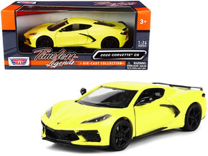 2020 Chevrolet Corvette C8 Stingray Yellow "Timeless Legends" 1/24 Diecast Model Car by Motormax