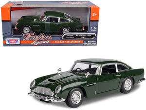 Aston Martin DB5 RHD (Right Hand Drive) Dark Green "Timeless Legends" Series 1/24 Diecast Model Car by Motormax