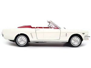 1964 1/2 Ford Mustang Convertible White with Red Interior James Bond 007 "Goldfinger" (1964) Movie "James Bond Collection" Series 1/24 Diecast Model Car by Motormax