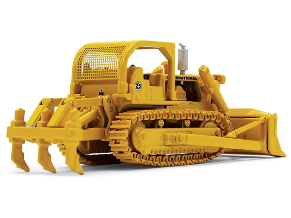 International Harvester TD-25 Crawler & ROPS Tractor with Ripper Yellow 1/87 Diecast Model by First Gear
