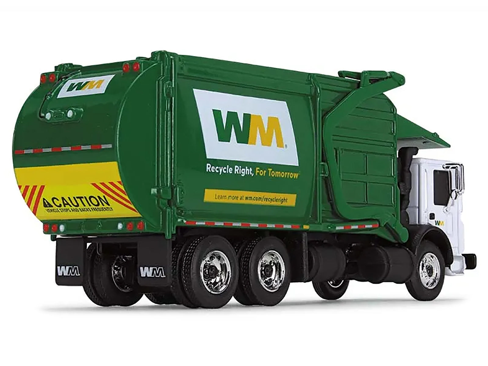 Mack TerraPro Refuse Garbage Truck with Front Loader "Waste Management" White and Green 1/87 (HO) Diecast Model by First Gear