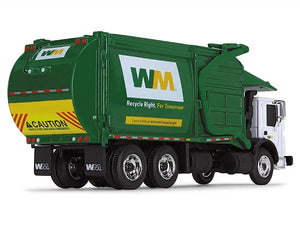 Mack TerraPro Refuse Garbage Truck with Front Loader "Waste Management" White and Green 1/87 (HO) Diecast Model by First Gear