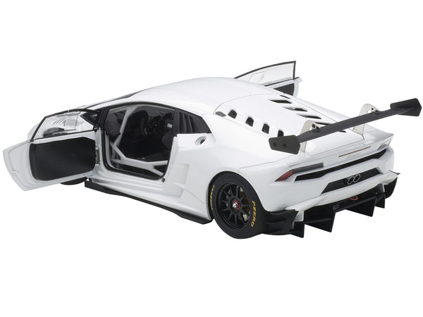 2016 Lamborghini Huracan LP620-2 Super Trofeo White / Bianco Isis 1/18 Model Car by Autoart