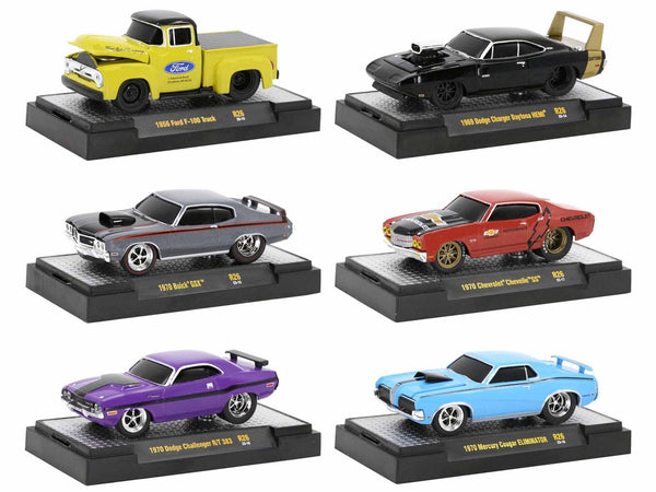 "Ground Pounders" 6 Cars Set Release 26 IN DISPLAY CASES Limited Edition 1/64 Diecast Model Cars by M2 Machines