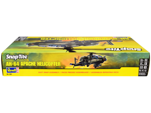 Level 2 Snap Tite Model Kit AH-64 Apache Helicopter 1/72 Scale Model by Revell