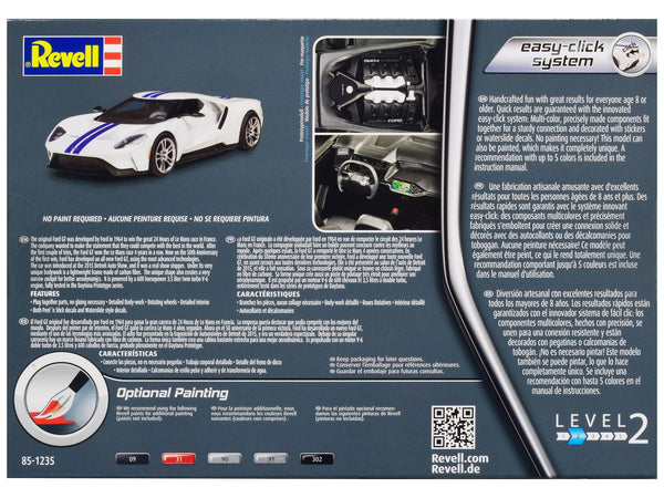 Level 2 Easy-Click Model Kit 2017 Ford GT 1/24 Scale Model by Revell