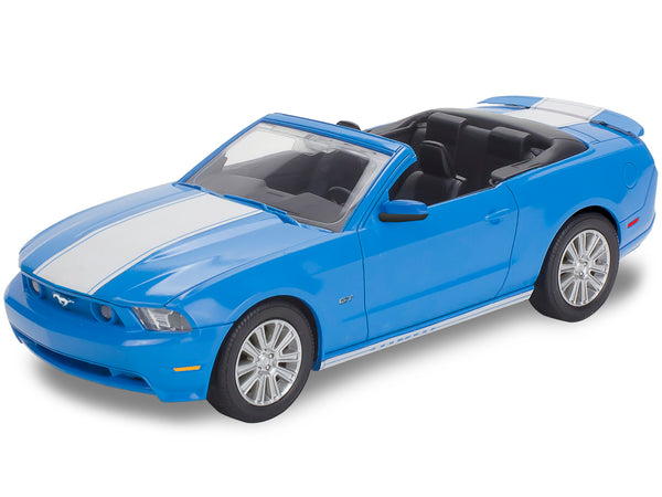 Level 2 Easy-Click 2010 Ford Mustang GT Convertible Blue 1/25 Scale Model by Revell