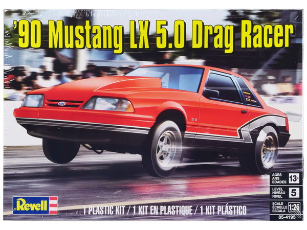 Level 5 Model Kit 1990 Ford Mustang LX 5.0 Drag Racer 1/25 Scale Model by Revell