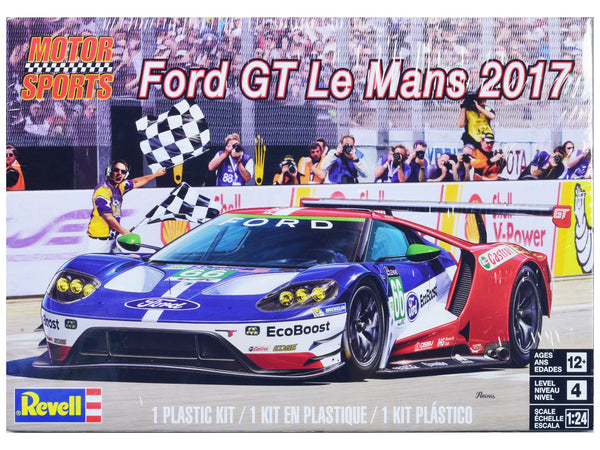 Level 4 Model Kit Ford GT "24 Hours of Le Mans" (2017) 1/24 Scale Model by Revell