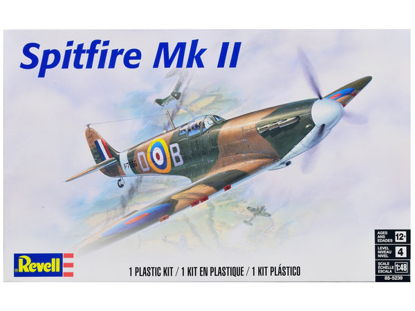 Level 4 Model Kit Supermarine Spitfire Mk-II Fighter Aircraft 1/48 Scale Model by Revell