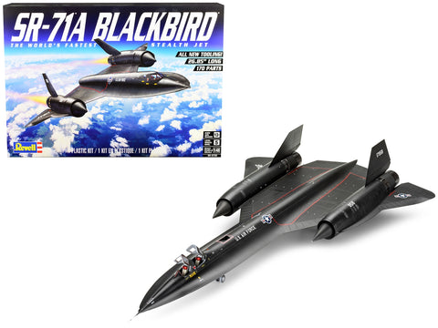 Level 5 Model Kit Lockheed SR-71A Blackbird Stealth Aircraft "The World's Fastest Stealth Jet" 1/48 Scale Model by Revell