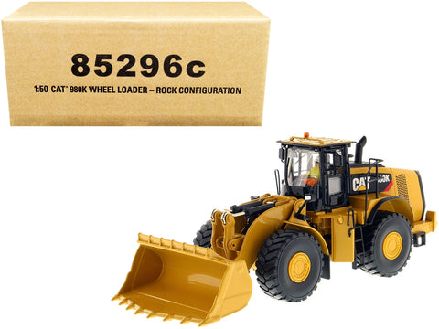 CAT Caterpillar 980K Wheel Loader Rock Configuration with Operator "Core Classics Series" 1/50 Diecast Model by Diecast Masters