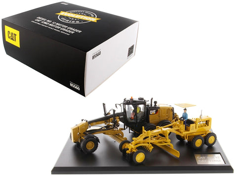 Cat Caterpillar No. 12 Motor Grader (Circa 1939-1959) and Cat Caterpillar 12M3 Motor Grader (Current) with Operators "Evolution Series" Set of 2 pieces 1/50 Diecast Models by Diecast Masters