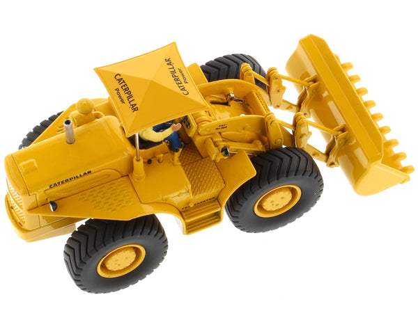 CAT Caterpillar 966A Wheel Loader Yellow with Operator "Vintage Series" 1/50 Diecast Model by Diecast Masters