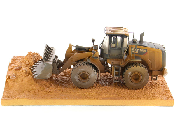 CAT Caterpillar 966M Wheel Loader with Operator (Dirty Version) "Weathered" Series 1/50 Diecast Model by Diecast Masters