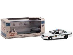 2006 Ford Crown Victoria Police Interceptor White with Green Top "Duluth Minnesota Police" "Fargo" (2014-2020 TV Series) "Hollywood" Series 1/43 Diecast Model Car by Greenlight