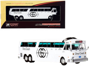 MCI MC-7 Challenger Intercity Coach Bus White "Gray Coach" Toronto - Guelph (Canada) "Vintage Bus & Motorcoach Collection" 1/87 (HO) Diecast Model by Iconic Replicas