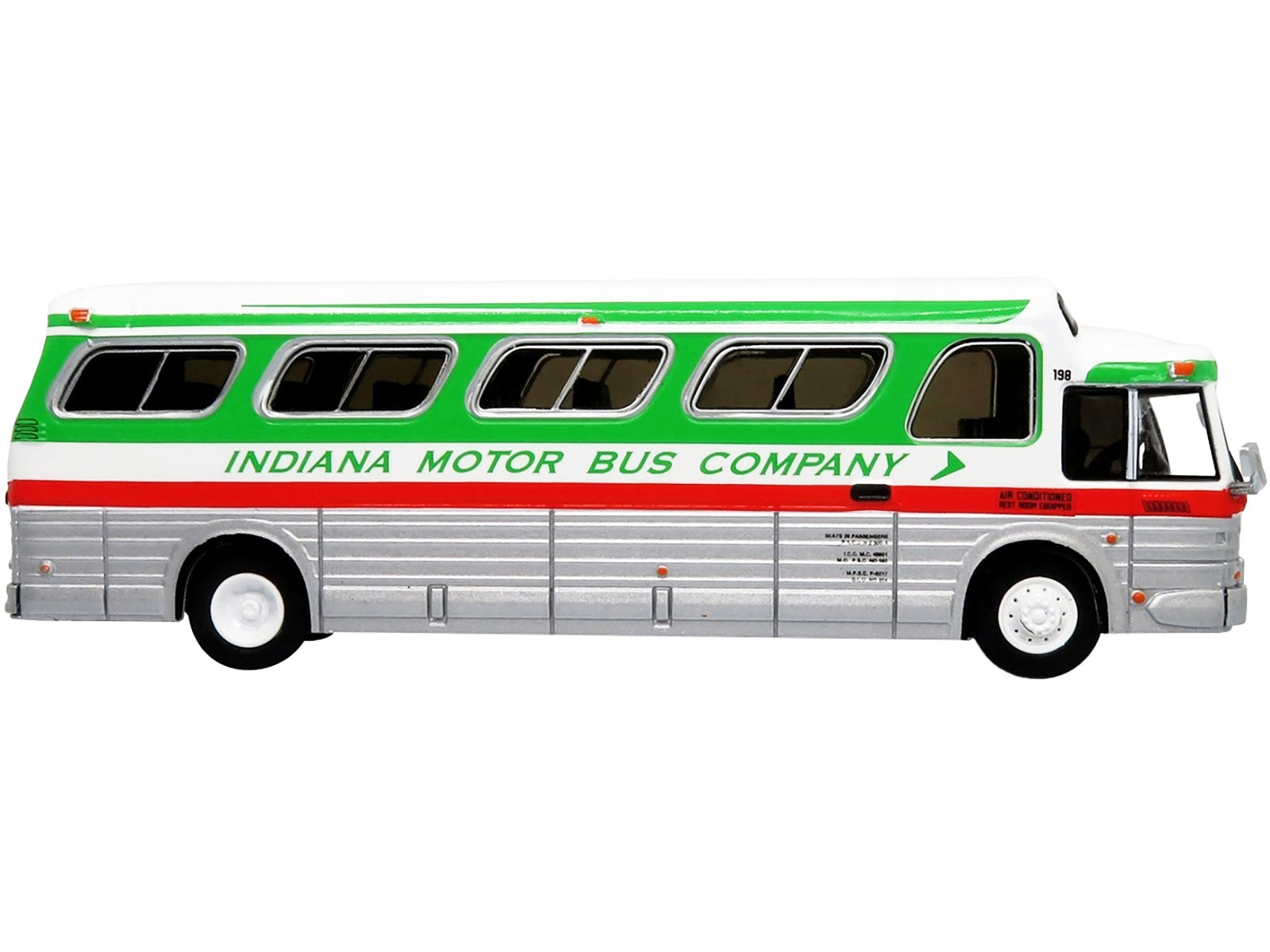 1966 GM PD4107 "Buffalo" Coach Bus "Indiana Motor Bus Company" Destination: Indianapolis "Vintage Bus & Motorcoach Collection" 1/87 Diecast Model by Iconic Replicas
