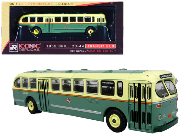 1952 CCF-Brill CD-44 Transit Bus CTA (Chicago Transit Authority) Chicago Surface Lines "Kimball-Peterson" "Vintage Bus & Motorcoach Collection" 1/87 (HO) Diecast Model by Iconic Replicas