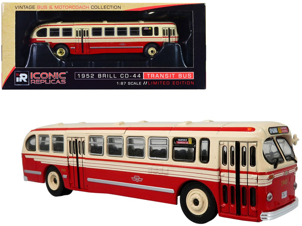 1952 CCF-Brill CD-44 Transit Bus TTC (Toronto Transit Commission) "Spadina 77 Dupont-Lakeshore" "Vintage Bus & Motorcoach Collection" 1/87 (HO) Diecast Model by Iconic Replicas