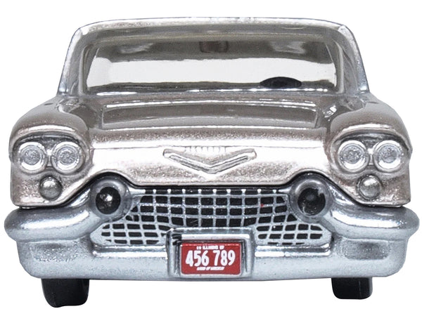 1957 Cadillac Eldorado Brougham Sandalwood Beige Metallic with Silver Top 1/87 (HO) Scale Diecast Model Car by Oxford Diecast